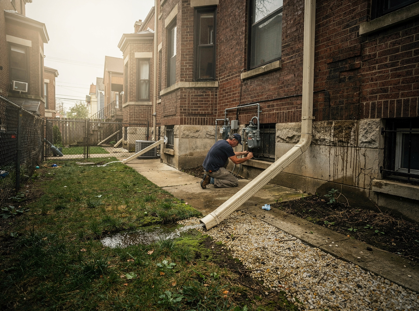 Preventing Basement Water Issues From Downspout Placement in Urban Yards